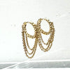 Gold Dipped Layered Chain Huggies