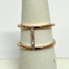 Double Band / Adjustable Vertical Bar Ring
