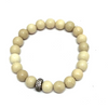 Natural Stone, Pyrite, and Cz Rondelles Stretch Bracelets