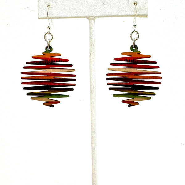 Woodsy Swirl Design Earrings