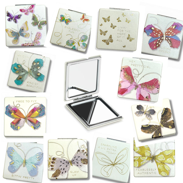 Watercolor Butterfly Pocket Mirrors