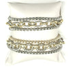 3 Row Two-Tone Magnetic Bracelet