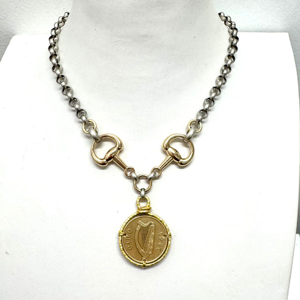 Two-Tone Double Sided Coin Necklace