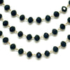 Triple Layer Wire Wrapped Black Beaded Necklace