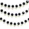 Triple Layer Wire Wrapped Black Beaded Necklace