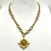 Gold Mosaic Italian Coin Necklace by Phillip Hefner