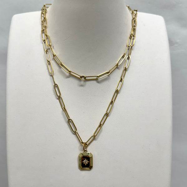 Gold Paperclip Necklace