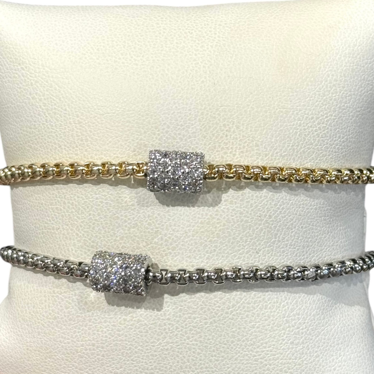 Herringbone Pave Magnetic Lock Bracelet – Accessorize Me