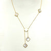 Gold Clover Necklace with Clover Drops