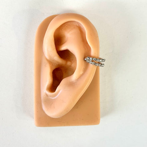 Double Row CZ Ear Cuff