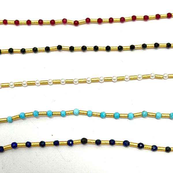 Brazilian Gold and Bead Bracelets