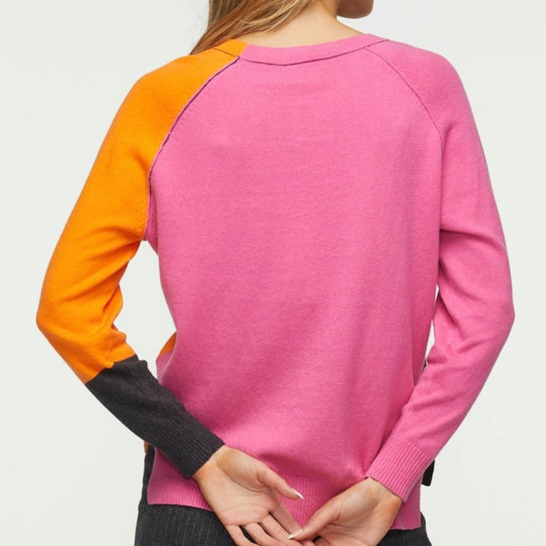 Charcoal Color Block Sweater by Zaket and Plover