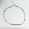 New Rainbow Color Rondelle Gemstone Beaded Necklace