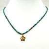 Turquoise Beaded Flower Necklace