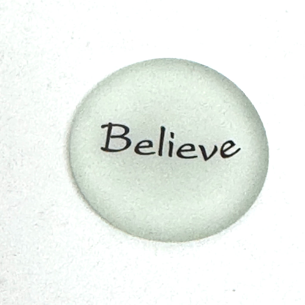 Sea Glass Imprinted Word Stones