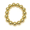 12mm or 14mm Gold Stretch Ball Bracelets