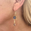 Watermelon Tourmaline & Labradorite Earrings