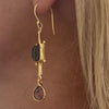 Watermelon Tourmaline & Labradorite Earrings