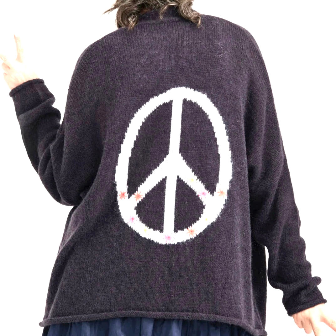 Y☆PEACE Peace Sign Cardigan By Zaket & Plover – Accessorize Me