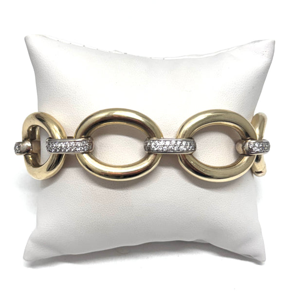 Zoe Oval and CZ Chunky Bracelet