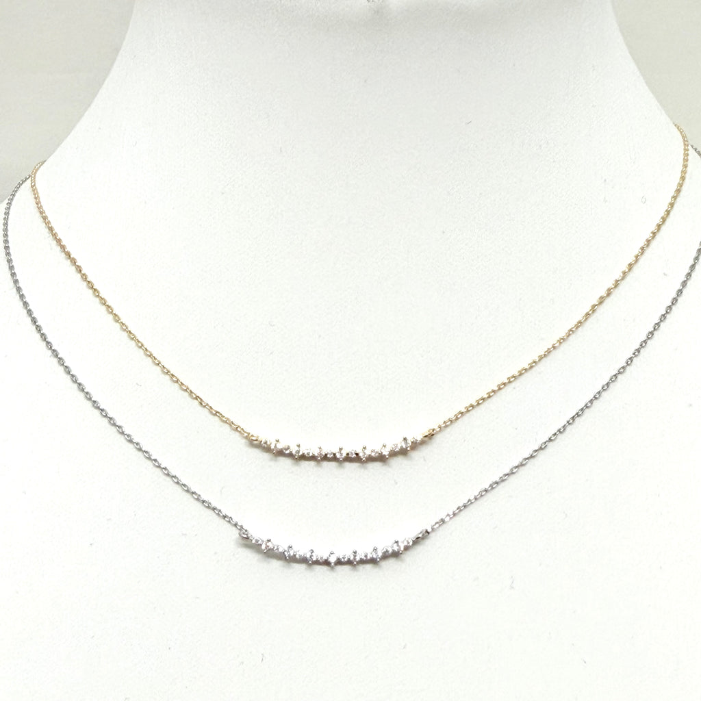 Gemma Marquis and Round Cut CZ Necklace