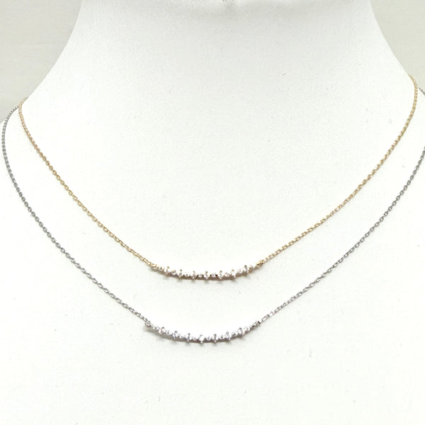 Gemma Marquis and Round Cut CZ Necklace