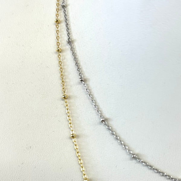 Dainty Beaded Chain Necklace