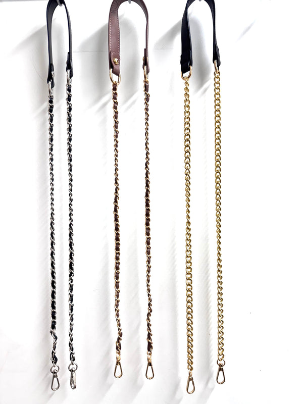 Vegan Leather and Chain Phone/Shoulder Strap