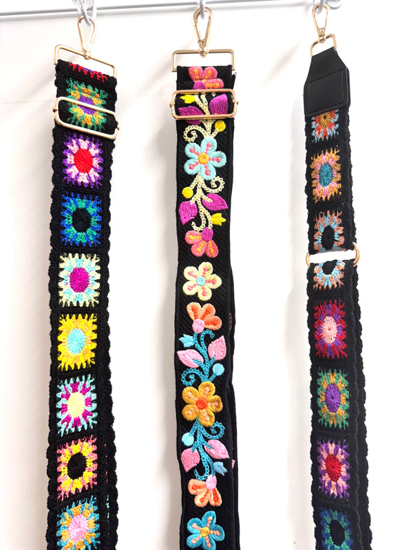 Crochet Flower Guitar Straps