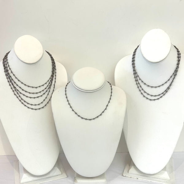 One, Three Or Five Layer Beaded Necklace