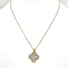 14K Gold Dipped CZ Clover Necklace