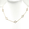 5 Open Clovers Necklace