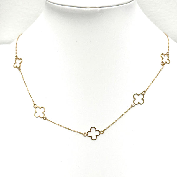 5 Open Clovers Necklace
