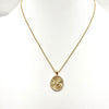 Star of David Cz Elongated Disc Necklace