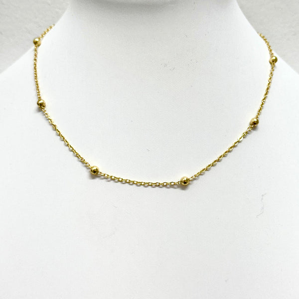 Gold Multi Bead Necklace