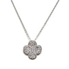 Pretty CZ Clover Necklace