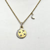 Moon And Stars Pave Necklace