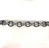 Sterling Silver Hematite & Cz Circle Link Bracelet