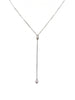CZ Double Bezel Y Necklace