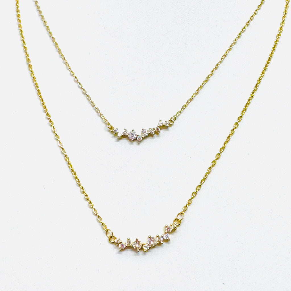 Stunning Sterling CZ Abstract Necklace