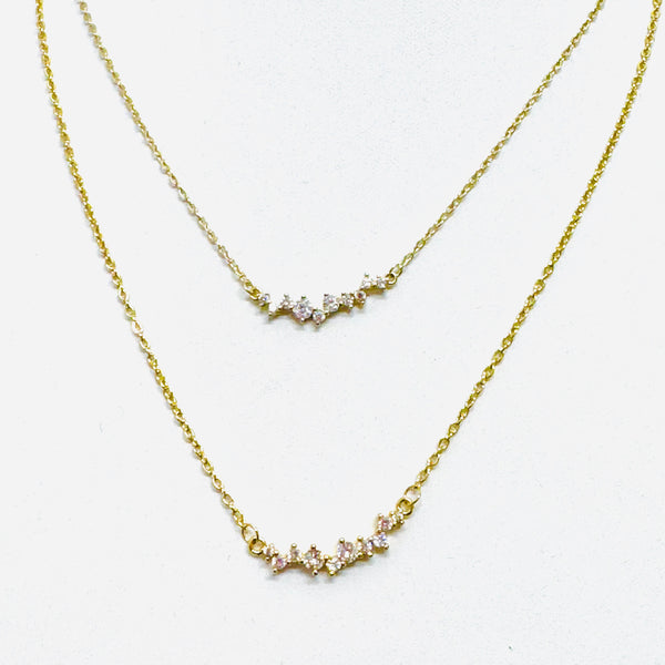 Stunning Sterling CZ Abstract Necklace