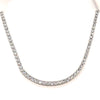 CZ Half Moon Center Silver Tennis Necklace