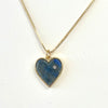 Stone Heart With CZ Stone Necklace