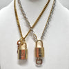 LV Lock Repurposed Upcycled Necklace
