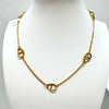 Six-Station Decorative Link Gold Necklace