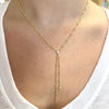 Gold "Beaded" Y Necklace