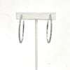 Silver CZ Flexible Hoop Earrings