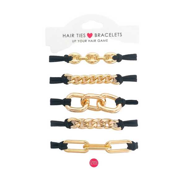 Set of 5 Hair Tie Bracelet Set
