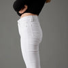 Ava Mid-Rise White Crop Boot Jean
