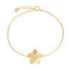 Matte Gold Flower and CZ Bracelet